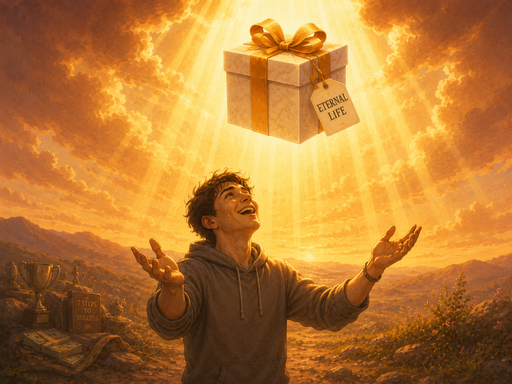 Illustration accompanying section four — Saved by grace, through faith.